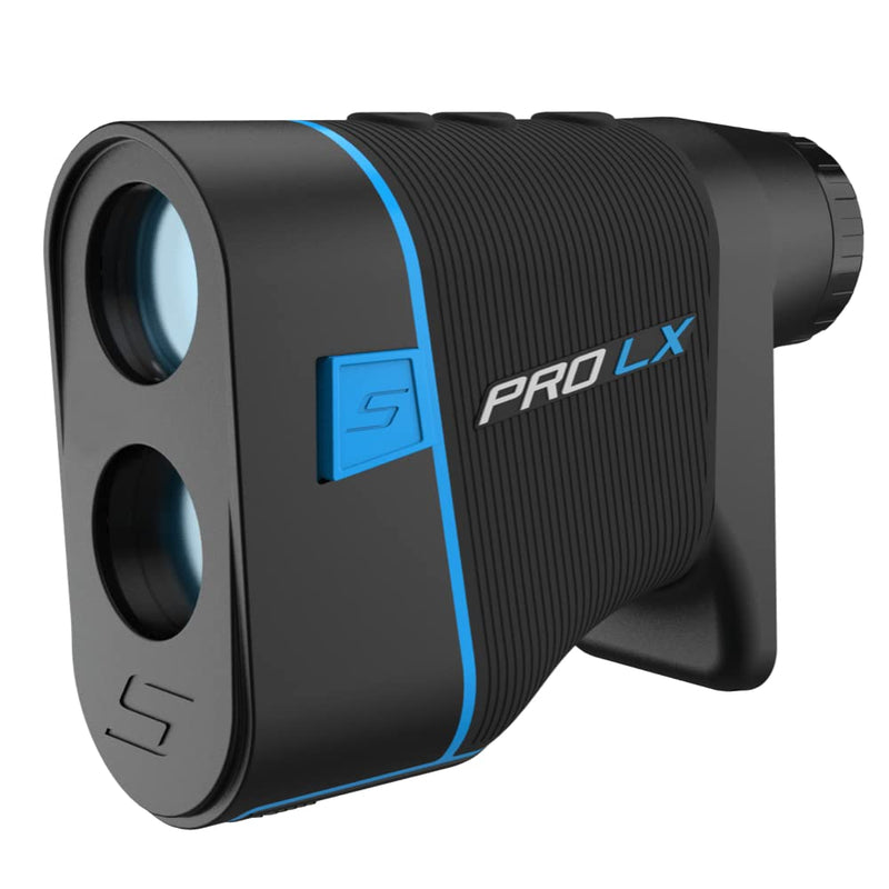 Shot Scope PRO LX Laser Rangefinder (Blue) - Target-Lock vibration - Rapid-Fire detection - Adaptive Slope Technology - Red and black dual optics - Accurate to 1 yard - Golf Gift