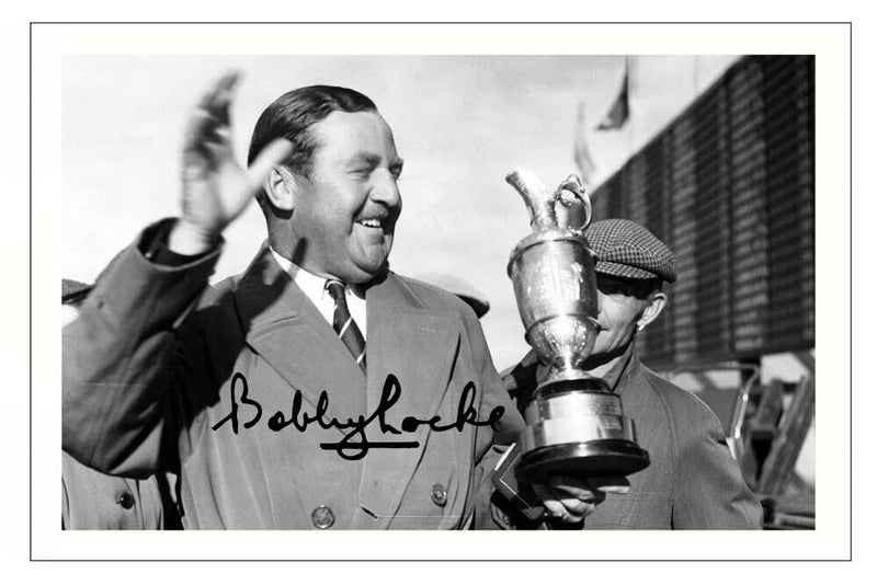 Bobby Locke Signed 12x8 Inch Photo Print Pre Printed Signature Golf Autograph Gift Artwork, Wall Art - Golf Gift