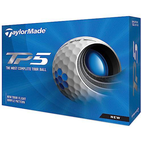 TaylorMade TP5 Golf Balls 2021,One Size,White,12 Ball - Golf Gift