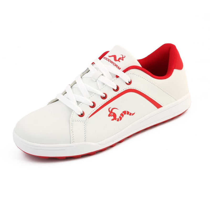 Woodworm Golf Surge V3 Mens Golf Shoes White/Red Size 10.5 - Golf Gift