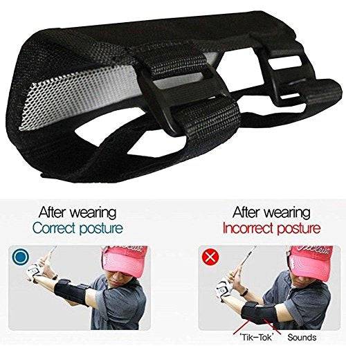 ZJchao Golf Training Aid, Golf Elbow Brace, Golf Swing Trainer Elbow Training Aids Golf Swing Trainer Aid Golf Swing Golf Swing Training for Beginners Training with Tok Tok Sound Notifications - Golf Gift