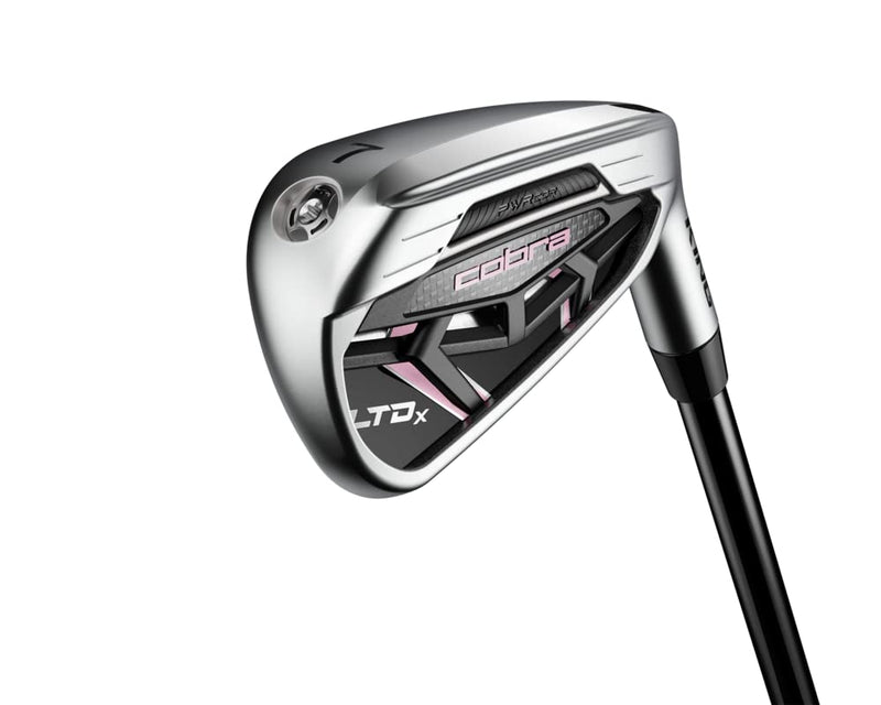 Cobra Golf 2022 LTDX Combo Iron Set Gloss Satin Chrome-Elderberry (Women's, Right Hand, KBS PGI 55, Ladies Flex, 5-SW) - Golf Gift