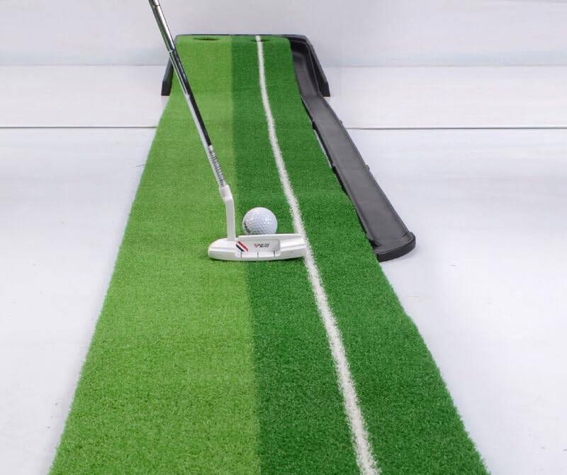 SharpSwing Golf Putting Mat – Indoor Putting Green Set, Mini Golf Training Mat, Portable Indoor Golf Putting Mat for Home, Office, and Outdoor Use - Golf Gift