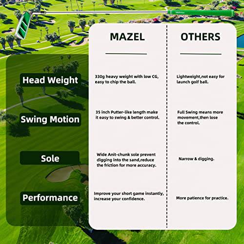 MAZEL Golf Chipper Club for Men Black Head,Golf Wedge 35,45,55,60 Degree,Right & Left Handed,35 Inch (45 Degrees, Right) - Golf Gift