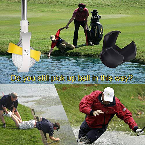 Golf Ball Retriever for Water Telescopic, 6ft/9ft Stainless Ball Retriever Tool Golf with Spring Release-Ready Head and Locking Clip, Golf Gift Golf Accessories for Men (Lemon Yellow) - Golf Gift