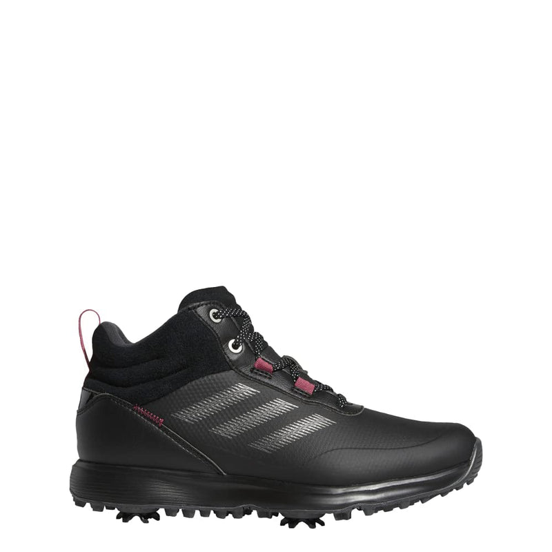 adidas Women's W S2g Spike Mid Golf Shoe, Core Black/Dark Silver/Wild Pink, 4.5 UK - Golf Gift