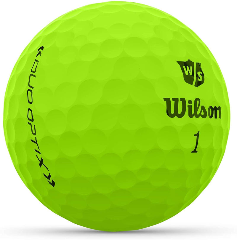 Wilson Staff Golf Balls, Duo Optix, 12 balls, Green, Matte surface, Easy to find, WGWP50400 - Golf Gift