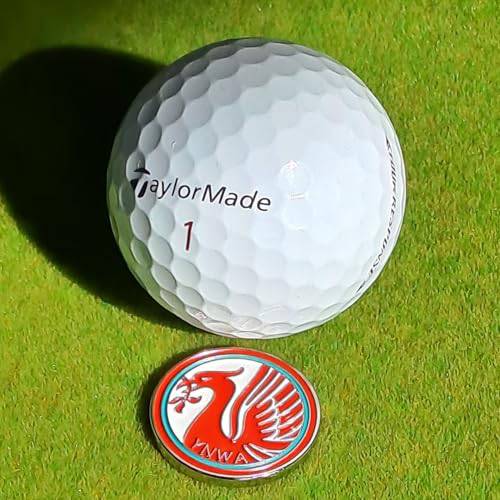 Liverpool Ball Marker with Golf Divot Repair Tool - Gift Combo. Pitch Mark Tool has Pop-up Button & Foldable Tines to Protect Pockets. Lightweight, Portable. (black) - Golf Gift