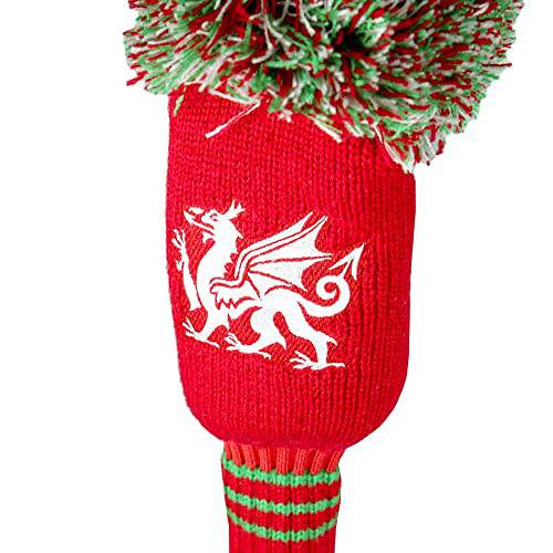 Asbri Golf Pom Driver Head Cover - Wales - Golf Gift