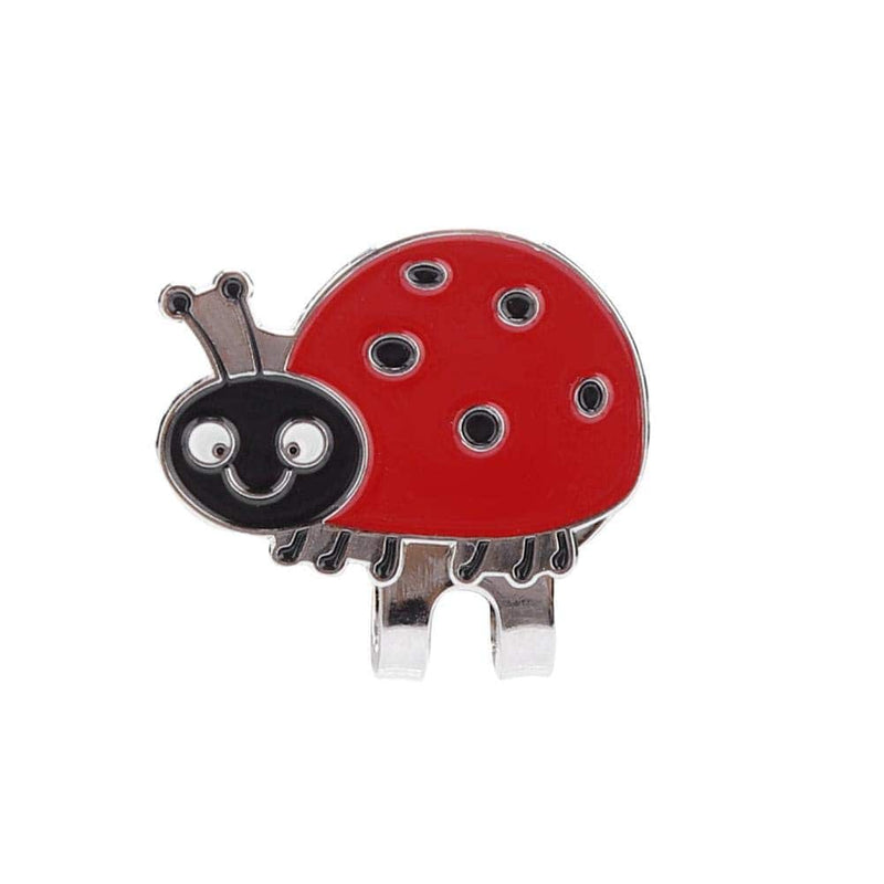 Dwawoo Golf Hat Clip, Animals & Insects Pattern Golf Ball Marker Stainless Steel Golf Cap Clamp(Ladybug) - Golf Gift