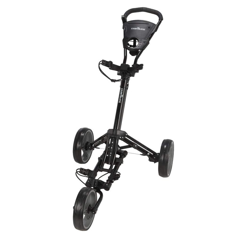 Caddymatic Golf X-Lite One-Click Folding Pull/Push Golf Cart Black - Golf Gift