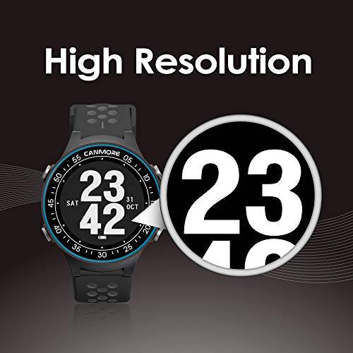 CANMORE TW410G Golf GPS Watch with Step Tracking - 41,000+ Free Worldwide Golf Courses Preloaded - Minimalist & User Friendly (Blue) - Golf Gift