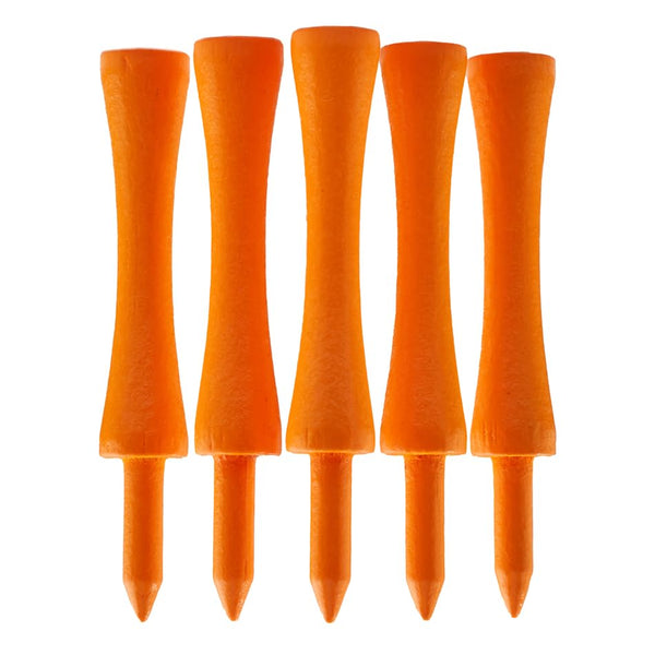 Castle Golf Tees Bamboo | Multiple Colours & Sizes | Eco Friendly & Sustainable Bamboo Castle Golf Tees (70mm (Orange)) - Golf Gift