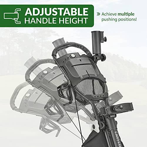 Caddytek CaddyLite EZ Version 8 3 Wheel Golf Push Cart - Foldable Collapsible Lightweight Pushcart with Foot Brake - Easy to Open & Close, lime, one size - Golf Gift