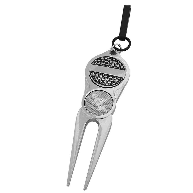 Golf Divot Tool Portable Metal Golf Green Divot Repair Tool Ball Marker Pitch Mark(GOLF) - Golf Gift