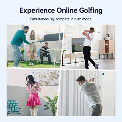 PHIGOLF Phigolf2 Golf Simulator with Swing Stick for Indoor & Outdoor Use, Golf Swing Trainer with Upgraded Motion Sensor&3D Swing Analysis, Compatible E6 Connect APP, Works with Smartdevices - Golf Gift