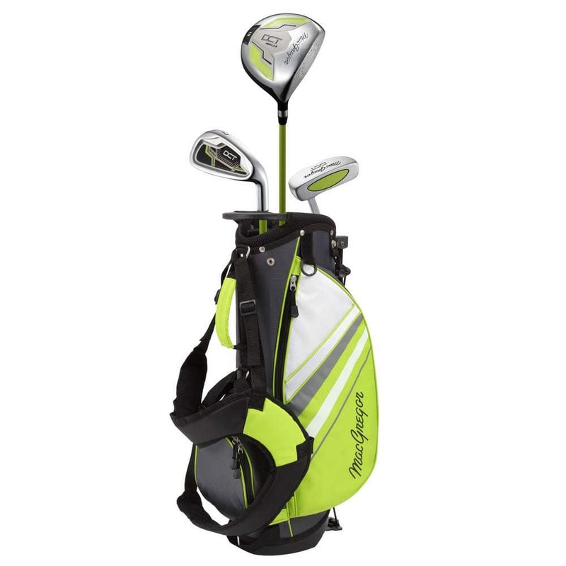 MACGREGOR Boys DCT3000 Junior Kids Childrens Package Set with Golf Club Carry Bag, Lime/Grey, Unisex Right Hand 3-5 Years, Lime / Grey, Lime / Grey - Golf Gift