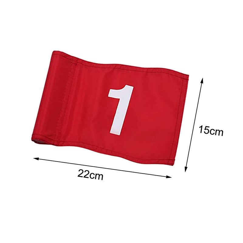 harayaa Golf Flags Pin Flag, Exercise Nylon Large Numbered, Putting Green Flag with Tube Inserted for Garden Backyard Lawn Yard Home, 1 - Golf Gift