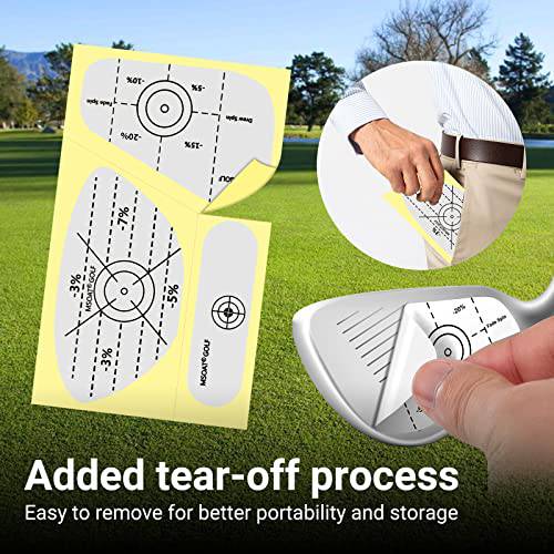 MSOAT Golf Impact Tape Set 300 pcs, Self-Teaching Sweet Spot and Shot Consistency Analysis, Golf Club Face Stickers for Woods Irons Putters, Swing Accuracy Practice Training Aid - Golf Gift