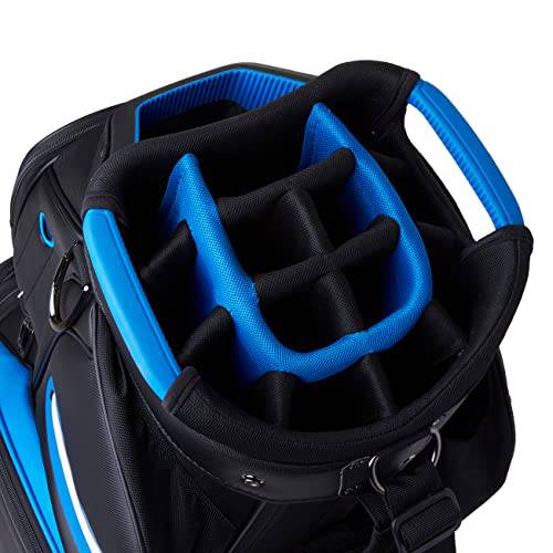 TaylorMade 2023 Deluxe Cart Bag (Black/Blue) - Golf Gift