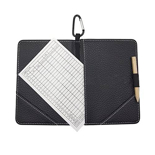 DONGKER Golf Scorecard Holder, Leather Golf Score Card Wallet with Pen Loop for Golf Score Cards Men & Women - Golf Gift