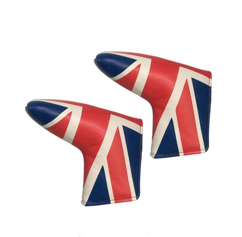 FLTRADE UK Flag Design Golf Blade Putter Head Covers headcover with Velcro Closure Fits All Brands TaylorMade Titleist Scotty Cameron Ping Callaway - Golf Gift