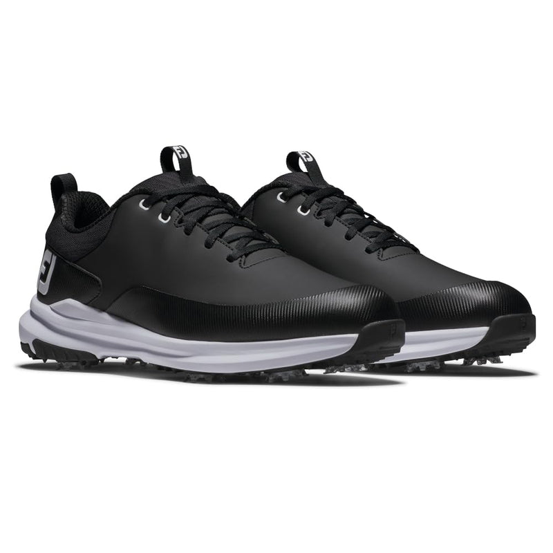 FootJoy Men's FJ Tour Rival Golf Shoe, Black/Black/White, 9 UK - Golf Gift