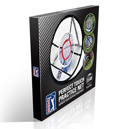 PGA TOUR Perfect Touch Chipping Net - 3 Ring Golf Net for Wedge Practice, Ideal Golf Nets for Garden, Perfect Golf Gifts for Enthusiasts - Golf Gift