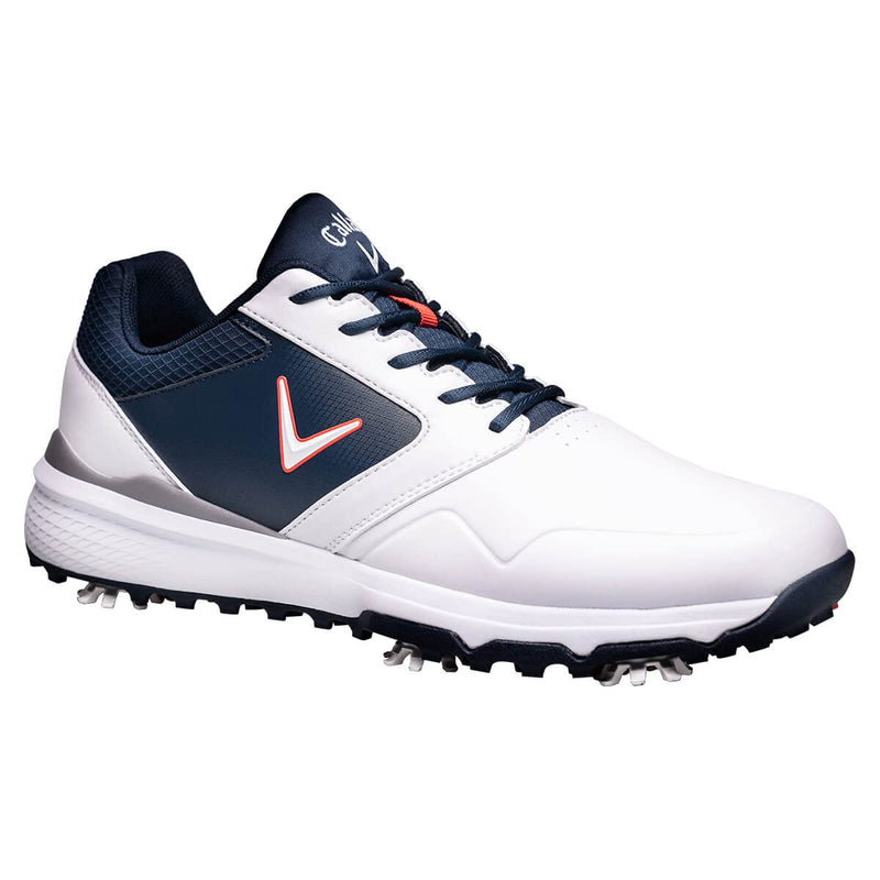 Callaway Mens Chev Golf Shoe, White Navy Red, 9.5 UK EU - Golf Gift