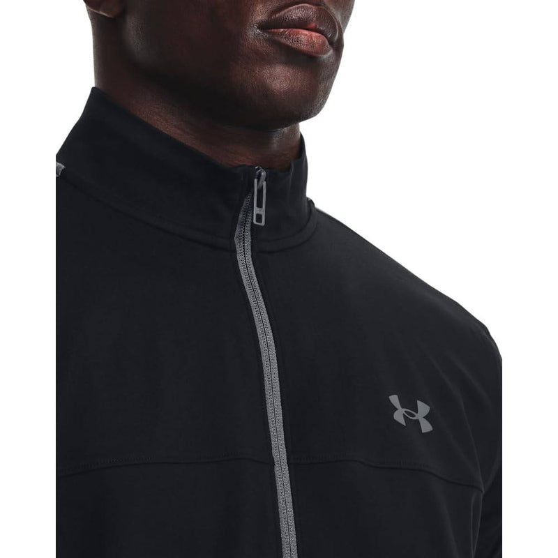 Under Armour Mens Storm Midlayer Full Zip Performance Jacket Black/Black/Gray L - Golf Gift