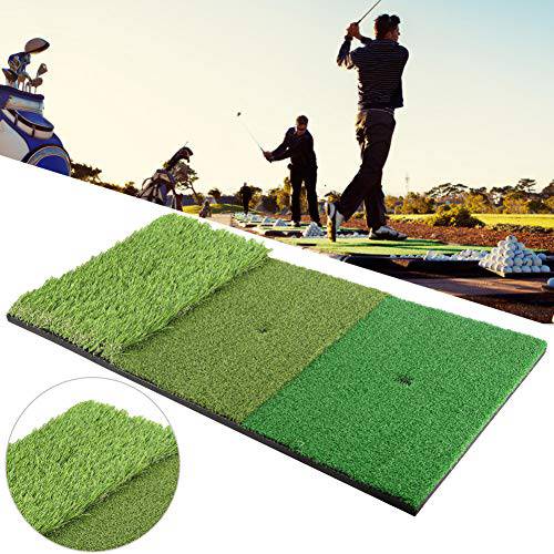 Golfs Hitting Mat,Foldable Golfs Hitting Mat,3 in 1 Swing Practice Grass Mat for Indoor Outdoor Backyard Practice Equipment ﻿ - Golf Gift