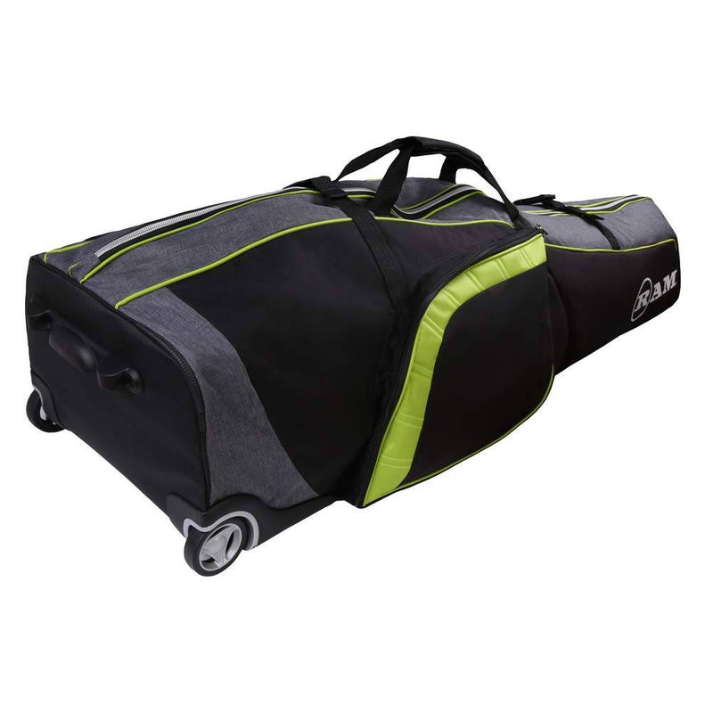 Ram FX Golf Travel Cover Deluxe Padded Wheeled Flight Bag Black/Grey/Neon - Golf Gift