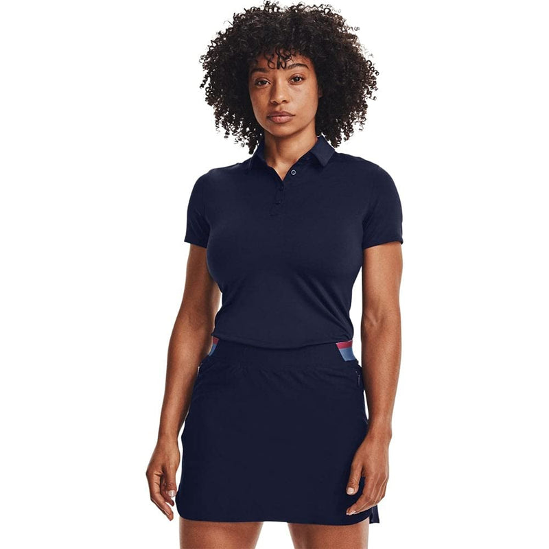 Under Armour Women's Zinger Short Sleeve Golf Polo Shirt, Black, L - Golf Gift