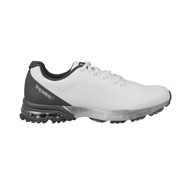 Stromberg - Ailsa - Mens Spikeless Waterproof Golf Shoes - Comfortable Memory Foam - Mens Sports Trainer - White - 9 - Golf Gift