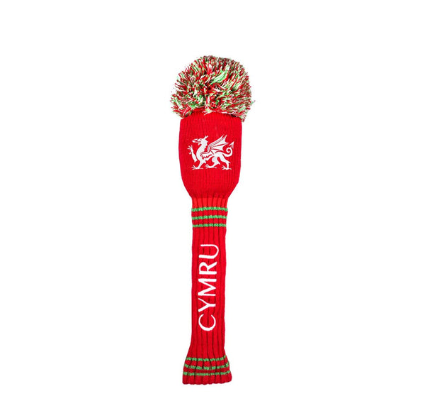 Asbri Golf Pom Driver Head Cover - Wales - Golf Gift