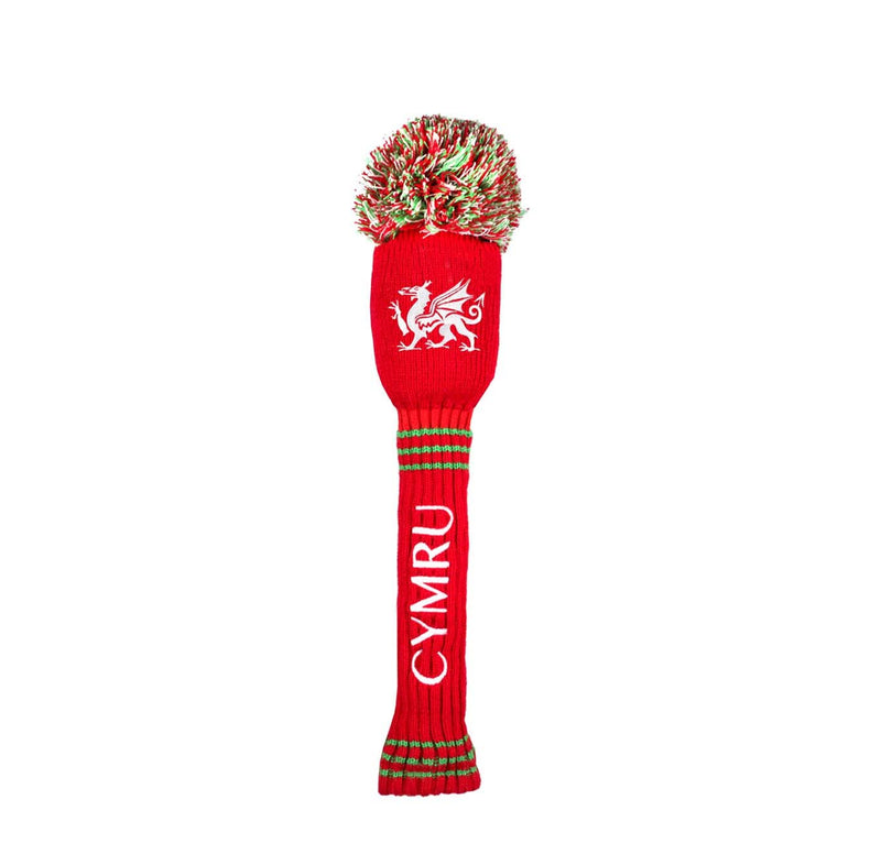 Asbri Golf Pom Driver Head Cover - Wales - Golf Gift