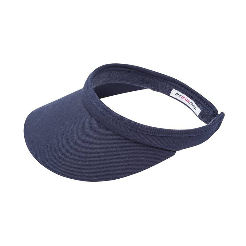 Surprizeshop Womens Golf Visor | Clip Style | Built in Magnet | Comes with Hand Enamelled 25mm Ball Marker | Rigid Peak | Multiple Colours | Golf Visor | Tennis Visor Navy - Golf Gift