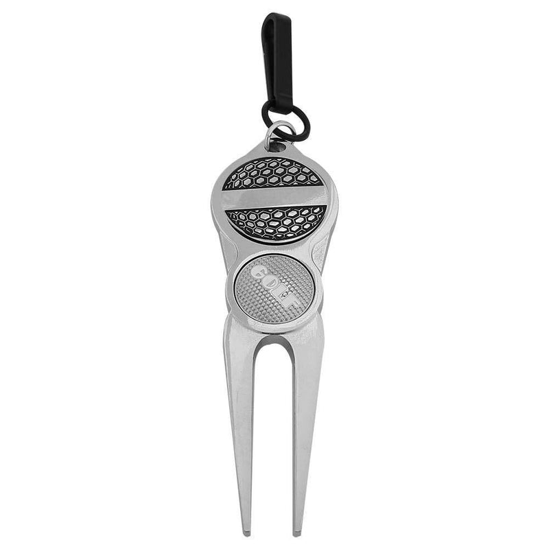 Golf Divot Tool Portable Metal Golf Green Divot Repair Tool Ball Marker Pitch Mark(GOLF) - Golf Gift