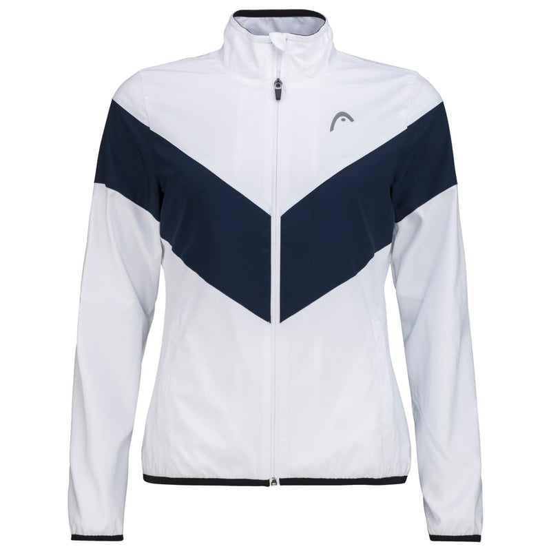 HEAD Women's Club 22 Tracksuit Jacket, White/Dark Blue, Medium - Golf Gift