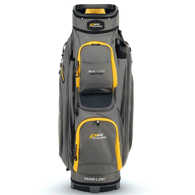 PowaKaddy DLX LITE GOLF CART BAG - GUN METAL/YELLOW - Golf Gift