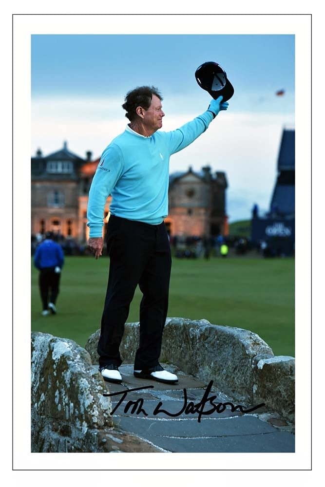 Tom Watson Signed 12x8 Inch Photo Print Pre Printed Signature The Open Golf Farewell Autograph Gift - Golf Gift