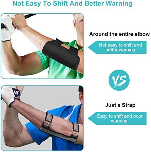 ZJchao Golf Training Aid, Golf Elbow Brace, Golf Swing Trainer Elbow Training Aids Golf Swing Trainer Aid Golf Swing Golf Swing Training for Beginners Training with Tok Tok Sound Notifications - Golf Gift