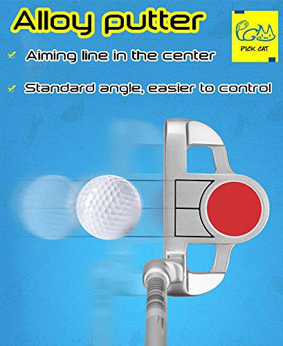 PGM 𝐉𝐮𝐧𝐢𝐨𝐫 𝐆𝐨𝐥𝐟 𝐂𝐥𝐮𝐛 𝐂𝐨𝐦𝐩𝐥𝐞𝐭𝐞 𝐒𝐞𝐭 for Children Kids, 3-5 Age Groups 5 Golf Clubs with Stand Bag and 2 Headcovers for Boys & Girls, Right Hand, Yellow - Golf Gift