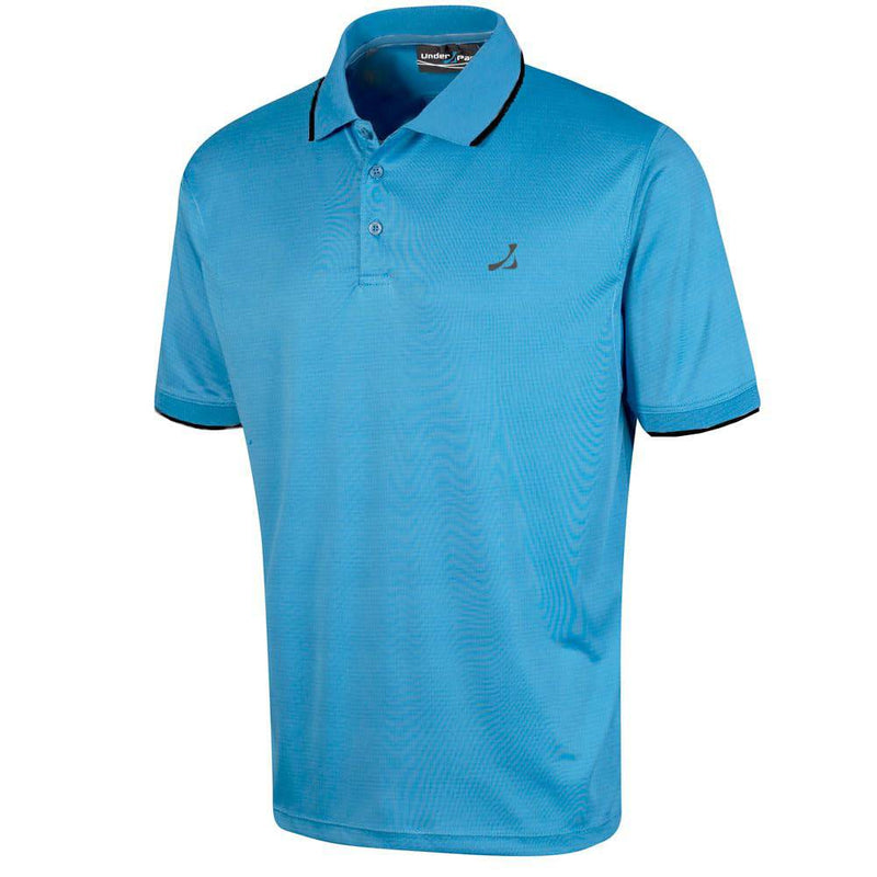 Under Par Men's Golf Pro Quality Breathable Moisture Wicking Quick Dry Polo Shirt, 2311 - Turquoise, XL - Golf Gift