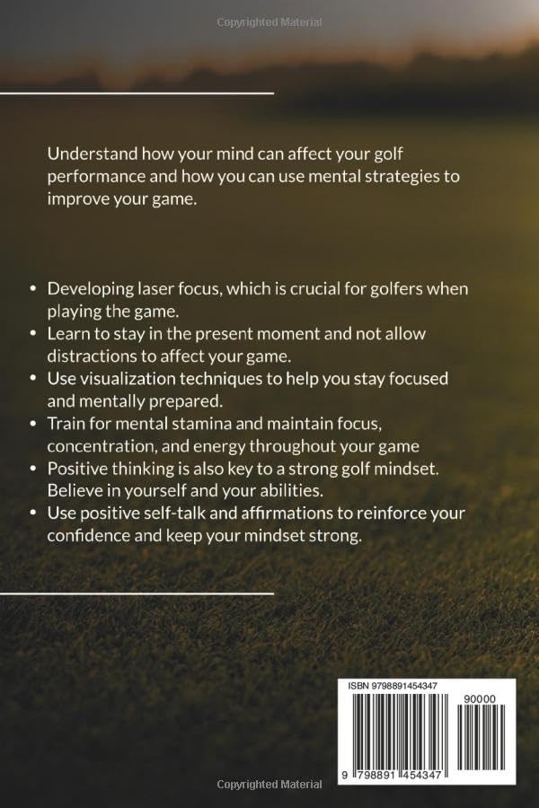 The Golf Mindset: Master Mental Toughness on the Course 2nd Edition | Learn Golf Mindset Laser Focus Positive Thinking Develop Visualization ... Golf Mindset Training ToolExercise Strategy - Golf Gift