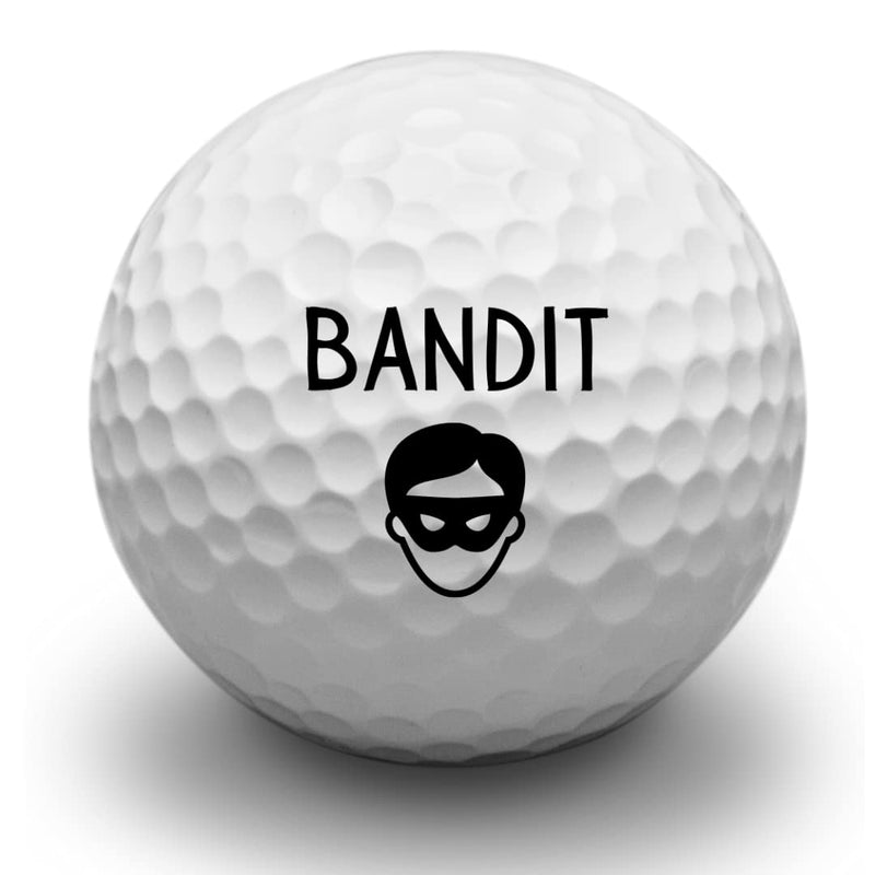 Second Ave Pack of 3 Joke Funny Golf Balls Bandit Father's Day Christmas Birthday Golfer Gift - Golf Gift