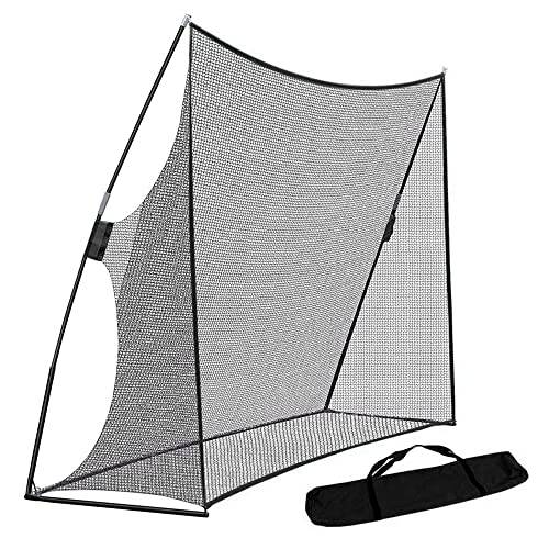 JARAGAR Large Golf Net, 10Ft x 7Ft Golf Practice Net Professional Golf Accessories with Carry Bag for Indoor and Outdoor Golf Hitting Training (Black) - Golf Gift