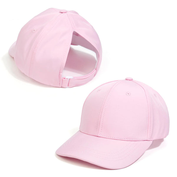 Baseball Cap for Women Ponytail Cap Criss Cross, Adjustable Quick Dry Ladies Ponytail Baseball Cap, Mesh Washed Casual Messy Bun Ponycap Breathable Sun Hat for Summer Outdoor Sport Hole Pink - Golf Gift