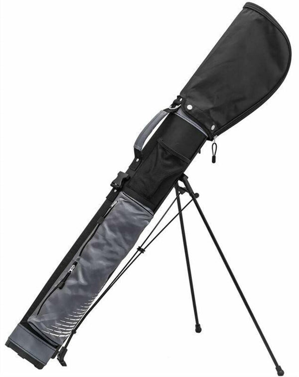 Longridge 5" Travelite Golf Stand Bag - Black/Silver - Golf Gift