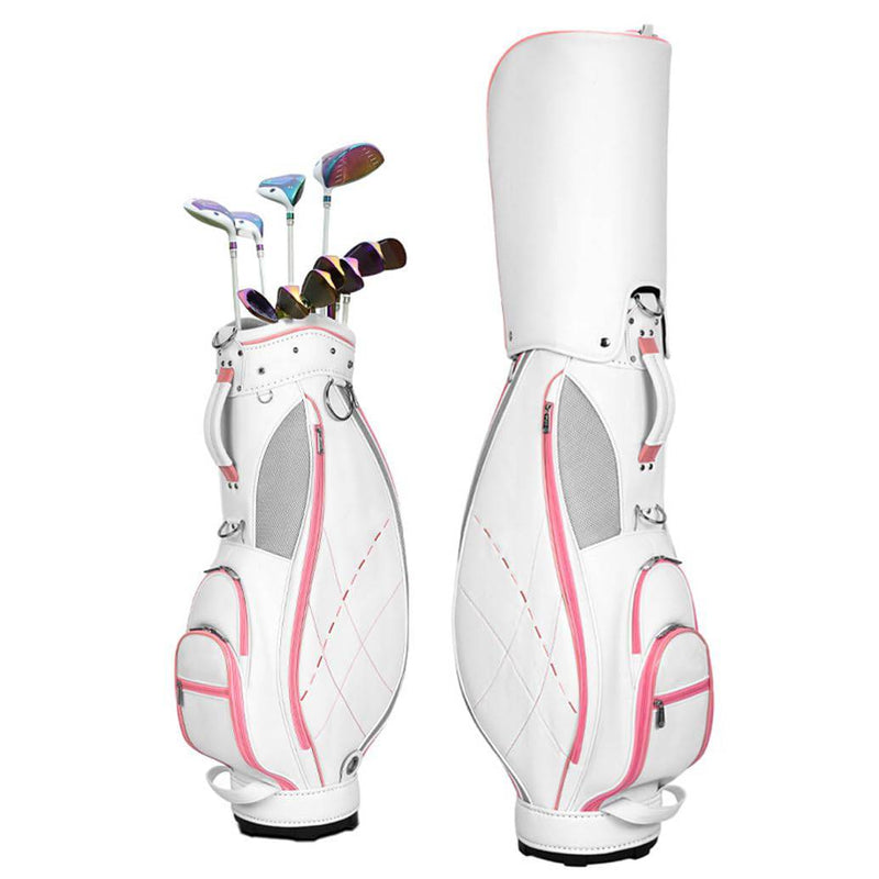 LANGWEI Golf Bags for Women, Portable Lightweight Stand Bag, White Waterproof Sports Cart Club Airbag Golf Accessories for Golf Course - Golf Gift